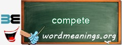 WordMeaning blackboard for compete